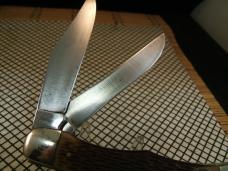 SCHRADE-WALDEN N.Y. USA 225H VINTAGE 1946/1973 LIGHTLY USED CARBON STEEL BLADES FOLDING POCKET KNIFE