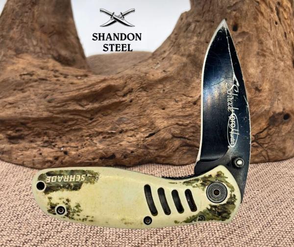 Schrade Pro Hunter 3" Drop Point Linerlock Camo Handle Folding Knife ST6C (17) Schrade Pro Hunter 3" Drop Point Linerlock Camo Handle Folding Knife ST6C (17)