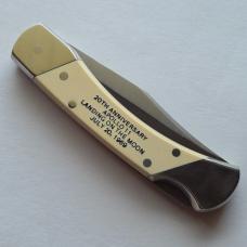Vintage Schrade USA The Eagle Has Landed Apollo 11 Scrimshaw Knife CIB Box Sheath