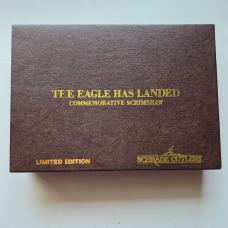 Vintage Schrade USA The Eagle Has Landed Apollo 11 Scrimshaw Knife CIB Box Sheath