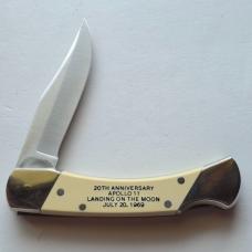 Vintage Schrade USA The Eagle Has Landed Apollo 11 Scrimshaw Knife CIB Box Sheath