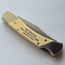 Vintage Schrade USA Wings of Victory P-51 Mustang Scrimshaw Knife CIB Box Sheath
