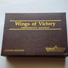 Vintage Schrade USA Wings of Victory P-51 Mustang Scrimshaw Knife CIB Box Sheath