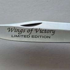 Vintage Schrade USA Wings of Victory P-51 Mustang Scrimshaw Knife CIB Box Sheath