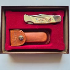 Vintage Schrade USA Flight of the Flyer Wright Brothers Scrimshaw Knife CIB Box