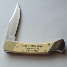Vintage Schrade USA Flight of the Flyer Wright Brothers Scrimshaw Knife CIB Box