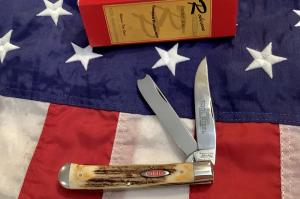 Robeson Pocket Eze by Queen Razor Trapper w Super Stag Handles -NOS in orig box