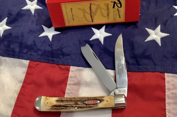 Robeson Pocket Eze (by Queen) Razor Trapper w/ Super Stag Handles -NOS in orig box Robeson Pocket Eze (by Queen) Razor Trapper w/ Super Stag Handles -NOS in orig box