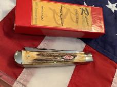 Robeson Pocket Eze (by Queen) Razor Trapper w/ Super Stag Handles -NOS in orig box