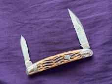 Great Eastern Cutlery 62 "Easy Pocket Congress" Antique Amber Jigged bone