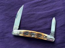 Great Eastern Cutlery 62 "Easy Pocket Congress" Antique Amber Jigged bone