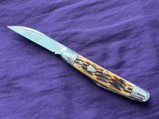 Great Eastern Cutlery 62 "Easy Pocket Congress" Antique Amber Jigged bone