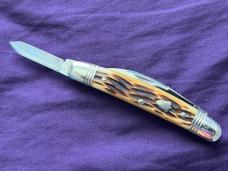 Great Eastern Cutlery 62 "Easy Pocket Congress" Antique Amber Jigged bone