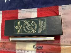 Queen Cutlery Large Trapper / Mountain Man Knife (3L ACSB) w/ Great Amber Stag Bone Handles -NOS