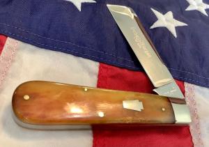 2009 Schatt amp Morgan Lg Cotton Sampler Knife w Nice Orange Bone Handles -One of 600 -NOS amp NM