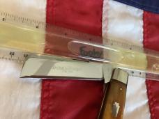 2009 Schatt & Morgan Lg Cotton Sampler Knife w/ Nice Orange Bone Handles -One of 600 -NOS & NM