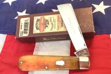 2009 Schatt & Morgan Lg Cotton Sampler Knife w/ Nice Orange Bone Handles -One of 600 -NOS & NM