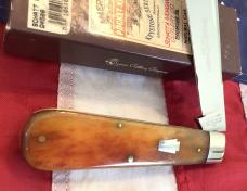 2009 Schatt & Morgan Lg Cotton Sampler Knife w/ Nice Orange Bone Handles -One of 600 -NOS & NM