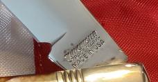 1988 Winchester Large Trapper Knife (Mdl# 1950) Riffle Shield Series w/ Slab Stag Handles -NOS