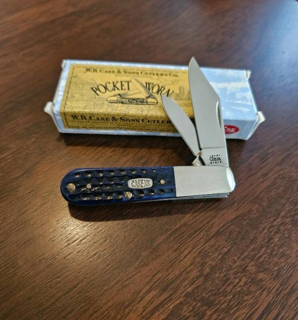 2000 Case XX Pocket Worn Navy Blue Bone Barlow 2000 Case XX Pocket Worn Navy Blue Bone Barlow