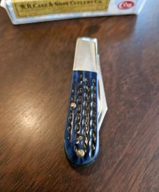 2000 Case XX Pocket Worn Navy Blue Bone Barlow