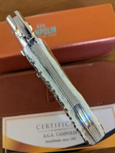 AGA CAMPOLIN SINGLE BOLSTER STAG "BLACK WIDOW" 11"- 28CM 5MM BLADE MANIAGO ITALY FREE SHIPPING! 