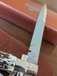 AGA CAMPOLIN SINGLE BOLSTER STAG "BLACK WIDOW" 11"- 28CM 5MM BLADE MANIAGO ITALY FREE SHIPPING! 