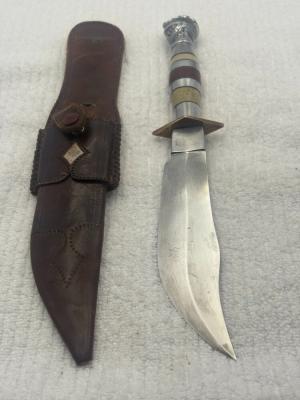Vintage Fixed Blade Knife And Sheath Hope Someone Knows What It Is 