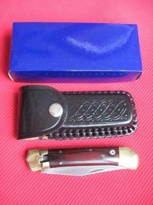 Vintage Folding Hunter Leverlock Switchblade Knife - New Old Stock
