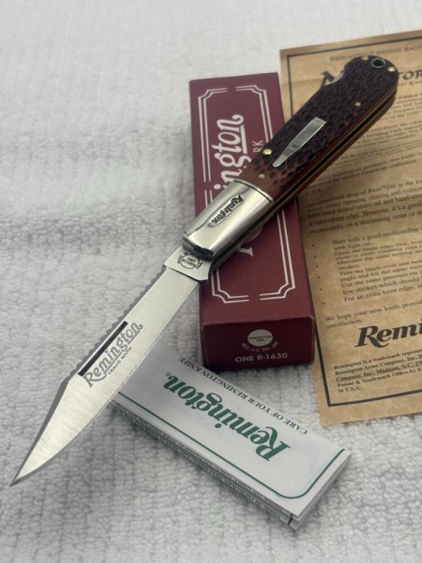 Remington 2000 Made In USA 1 Blade Lock Back R1630 Bullet Knife The Navigator Remington 2000 Made In USA 1 Blade Lock Back R1630 Bullet Knife The Navigator