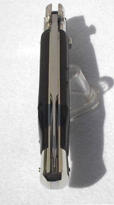 NEW AGA CAMPOLIN 11" ( BLACK WIDOW ) BLACK HORN WITH MOTHER OF PEARL INLAYS, 5MM BLADE MANIAGO ITALY