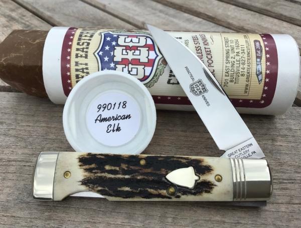 Great Eastern Cutlery 990118 Northfield Wall Street American Elk Horn Fabulous!