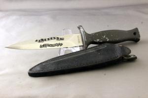 FROST CUTLERY JAPAN Boot Knife Texas Toothpick Etch Original Leather Sheath Free Shipping