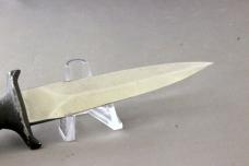 FROST CUTLERY (JAPAN) Boot Knife, Texas Toothpick Etch, Original Leather Sheath, Free Shipping