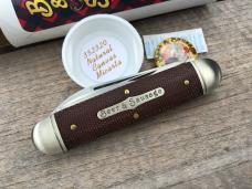 Great Eastern Cutlery 352320 Beer and Sausage Bar Tool Knife Natural Canvas Micarta w/Leather Slip!