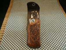 SCHRADE UNCLE HENRY 5UH BRUIN STAG DELRIN VINTAGE MINT USA LOCKBACK KNIFE WITH SCHRADE TOOLED SHEATH