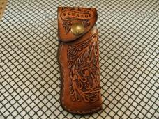 SCHRADE UNCLE HENRY 5UH BRUIN STAG DELRIN VINTAGE MINT USA LOCKBACK KNIFE WITH SCHRADE TOOLED SHEATH