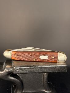Schrade Walden USA Pocket Knife 804 Splitback  Carpenters Whittler Beautiful Brown Delrin Handles