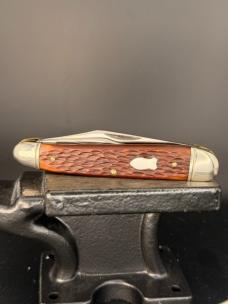 Schrade Walden USA Pocket Knife 804 Splitback  Carpenters Whittler Beautiful Brown Delrin Handles