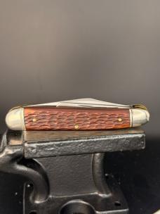Schrade Walden USA Pocket Knife 804 Splitback  Carpenters Whittler Beautiful Brown Delrin Handles