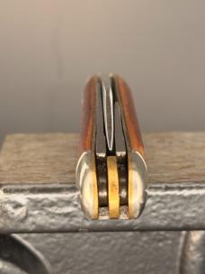 Schrade Walden USA Pocket Knife 804 Splitback  Carpenters Whittler Beautiful Brown Delrin Handles