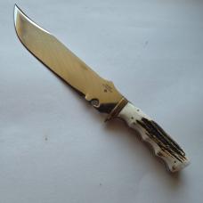 Custom George Tichbourne Handmade Riverboat Gambler Big Bowie Knife Stag Sheath