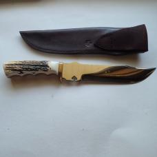 Custom George Tichbourne Handmade Riverboat Gambler Big Bowie Knife Stag Sheath