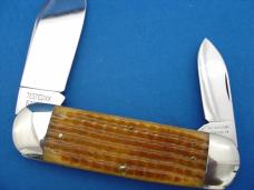 Case Classic 62050 Brown Corn Cob Handle Elephant Toenail 1 of 9 With Dueling Elephant EtchKnife