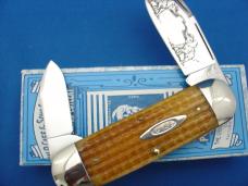 Case Classic 62050 Brown Corn Cob Handle Elephant Toenail 1 of 9 With Dueling Elephant EtchKnife