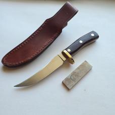 Vintage Schrade USA 160OT Mountain Lion Fixed Blade Knife Sheath Stone Sharp