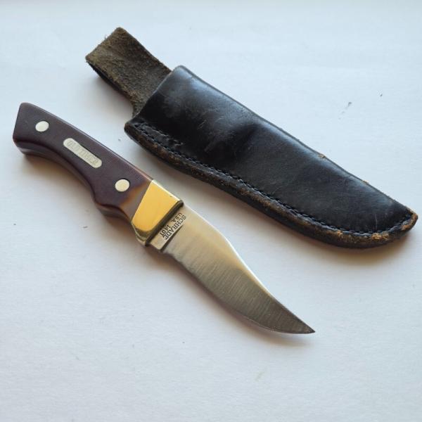 Vintage Schrade USA 140OT Old Timer Trail Boss Fixed Blade Knife w/ Sheath Vintage Schrade USA 140OT Old Timer Trail Boss Fixed Blade Knife w/ Sheath