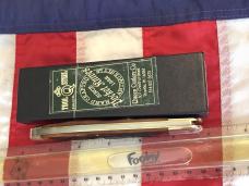 Queen Cutlery Single Blade Folding Hunter (#44) w/ Great Amber Stag Bone Handles -NOS in orig box