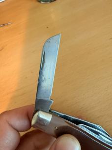 Schrade Old Timer USA 80T Pocket Knife 3 Blade Stockman Brown Delrin Great Snap