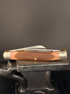 Schrade Old Timer USA 80T Pocket Knife 3 Blade Stockman Brown Delrin Great Snap